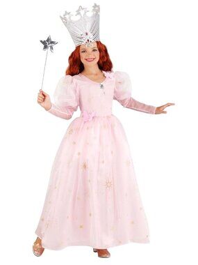 The Wizard Of Oz Girls XL Costume Glinda The Good Witch Pink Dress Halloween